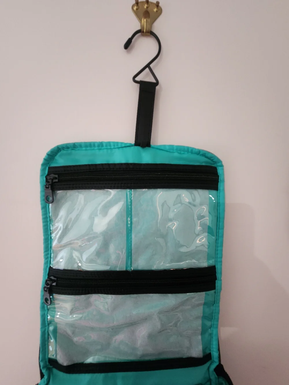 Hanging Makeup Organizer Bag - Teal